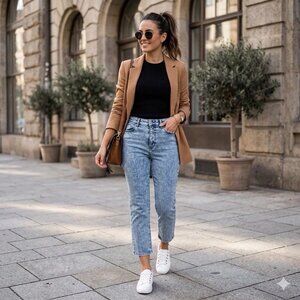 One 5 One Ultra Soft Knit Cropped Jeans Women Size 10 Stretch Acid Wash